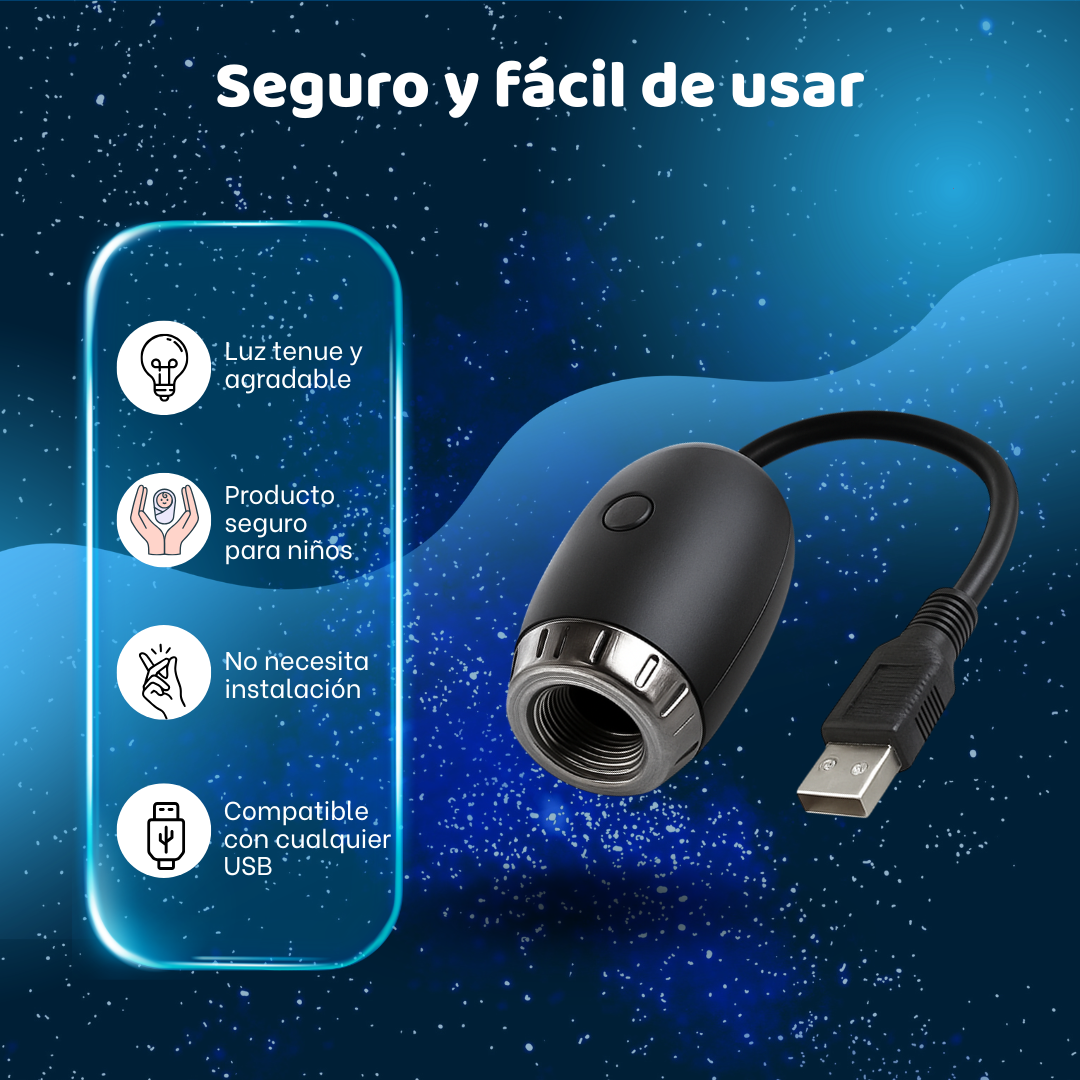 Proyector Estrellas Dormir Niños (USB)
